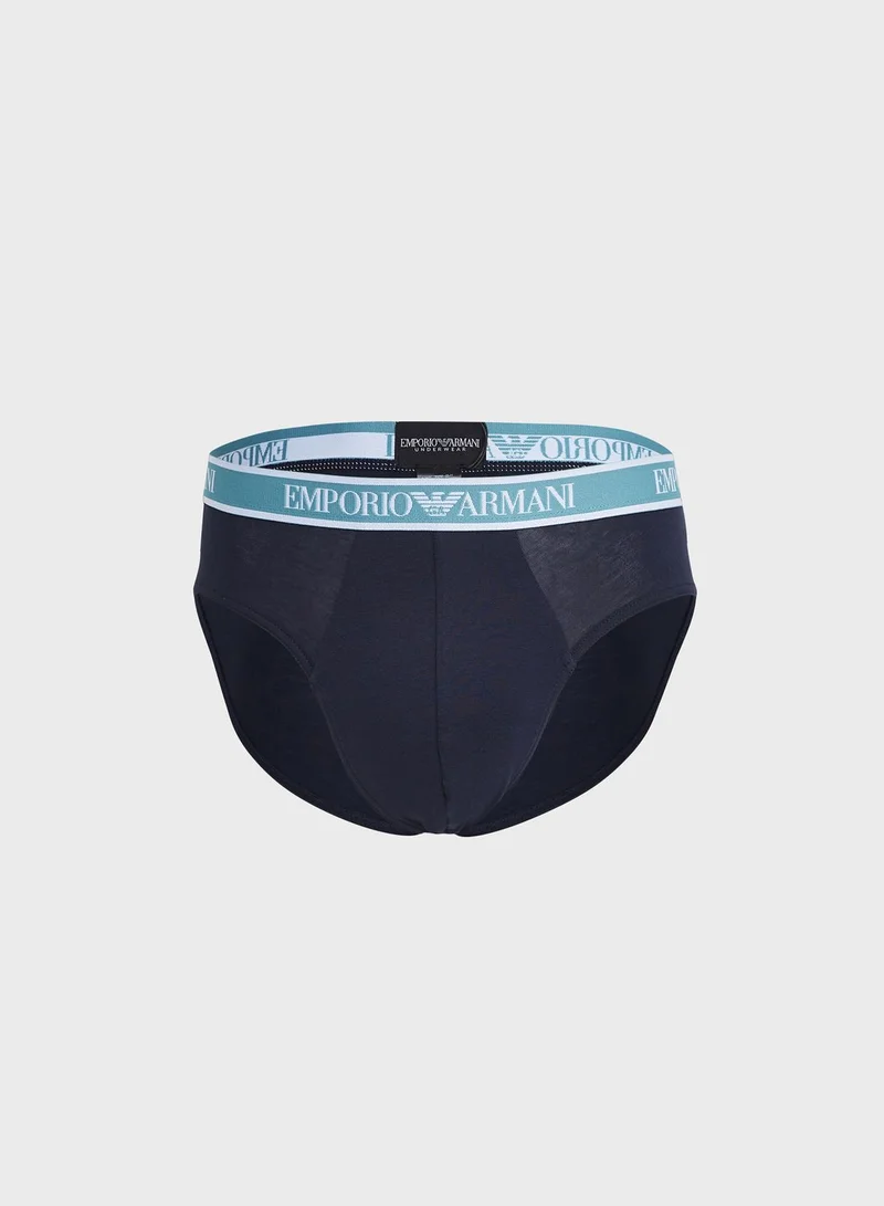 EMPORIO ARMANI 3 Pack Logo Band Assorted Briefs
