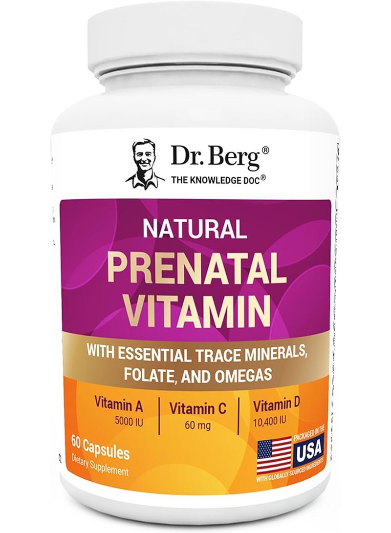 Dr.Berg Natural Prenatal Vitamins for women pregnaral Prenatal Vitamins for women pregnant and Nursing Multivitamin 60 Capsules - Image 1