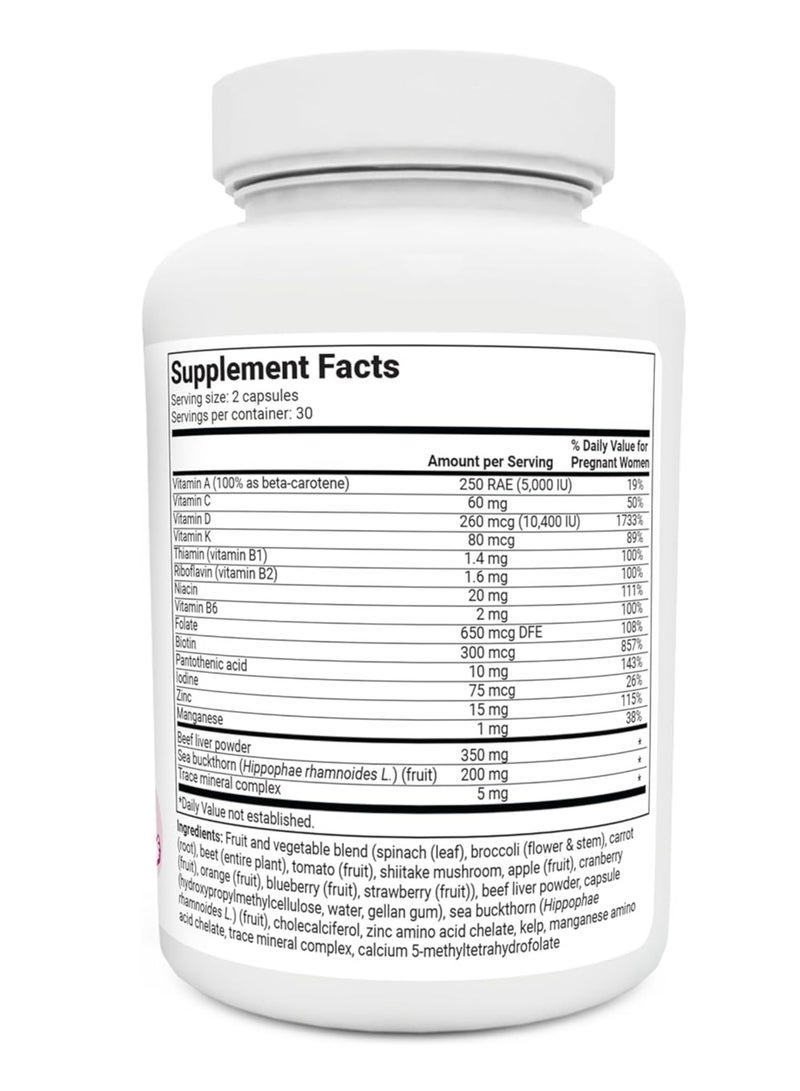 Dr.Berg Natural Prenatal Vitamins for women pregnaral Prenatal Vitamins for women pregnant and Nursing Multivitamin 60 Capsules - Image 3