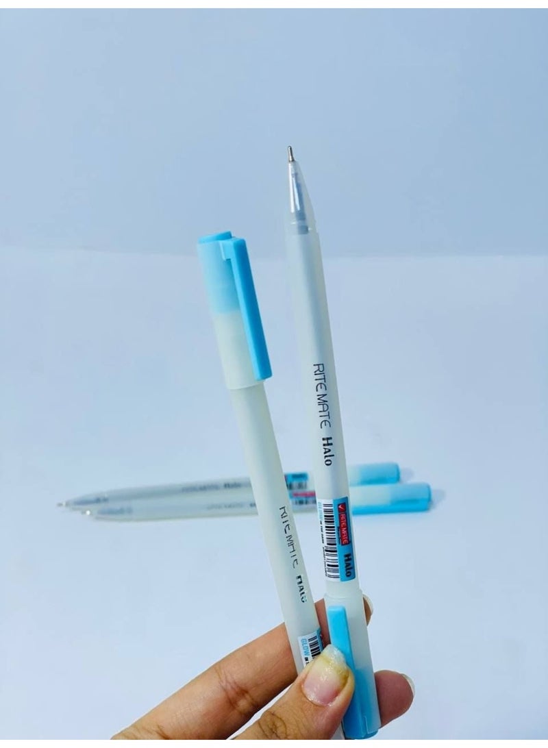 Glow-in-the-dark ballpoint pen, 0.7mm needle tip, blue ink. Box: 10 pens. - Image 3