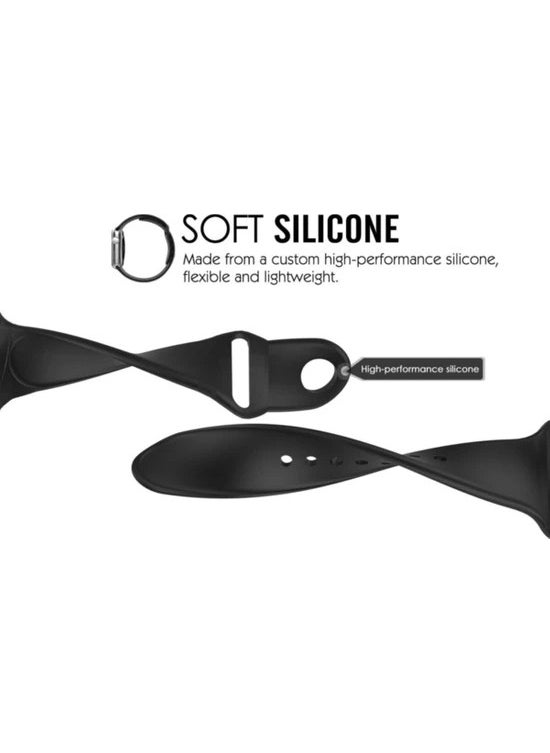 PSGT - Apple Watch Series 1/2/3/4/5/6/7/8/se/ultra 38MM 40MM 41MM 42MM 44MM 45MM 49MM Band Strap Wristband Classic Quality Silicone - Image 1