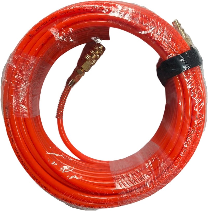 Zeluga PU14100OR 1/4in. x 100ft. Polyurethane Non-Transparent Air Hose - Orange - Image 2