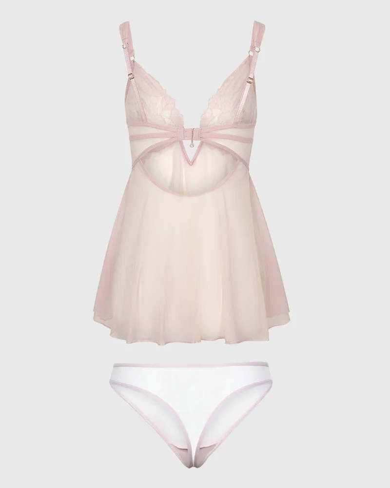 La Senza La Senza Sexy Sleep Uncupped Babydoll Mesh Lingerie