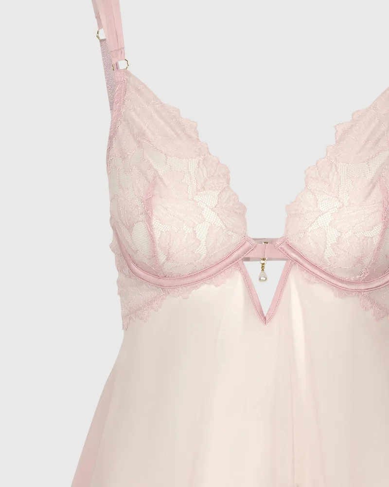 La Senza La Senza Sexy Sleep Uncupped Babydoll Mesh Lingerie
