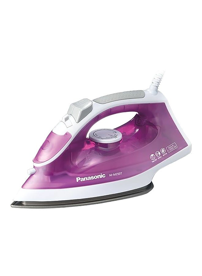Panasonic 1300-1550W Advanced Titanium Coated Soleplate Powershot Steam Iron Purple and White 210ml NI-M250TPTH 210 ml 1300 W NI-M250TPTH Purple and White - Image 1