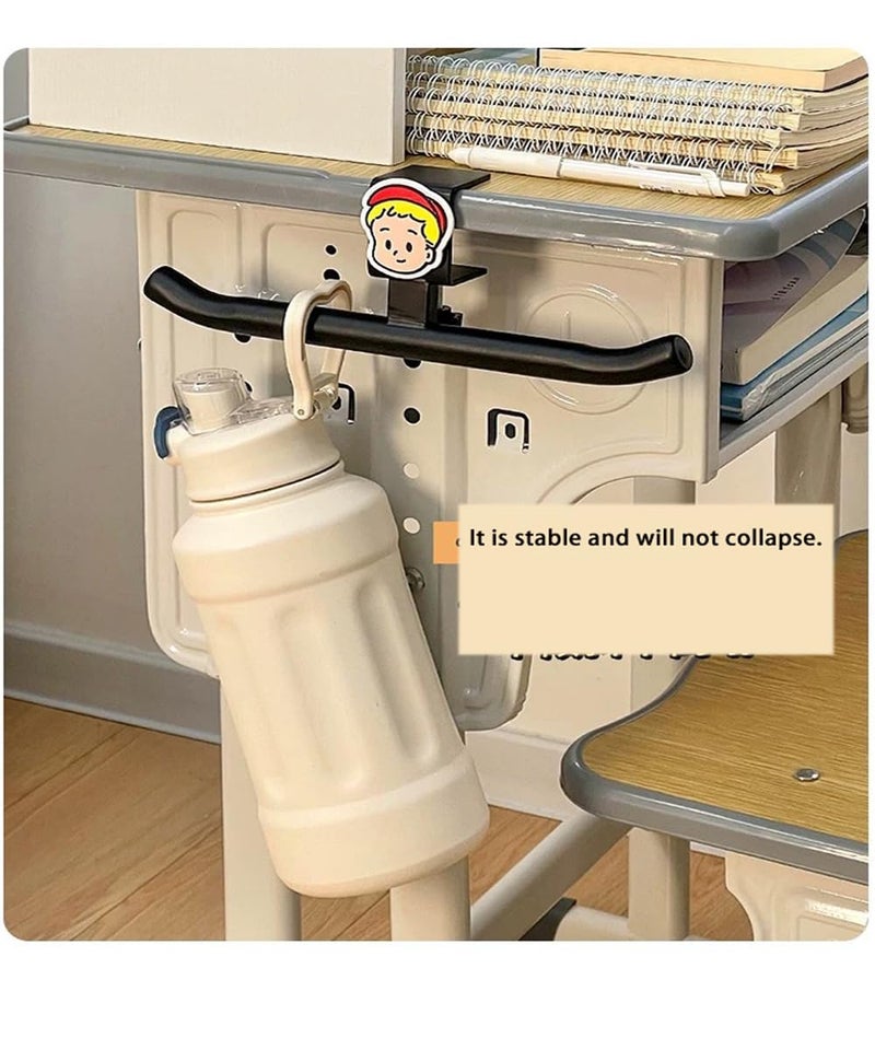 MEYAGO Backpack Hanger for Desk Table â€“ Clamp-on Bag Hook for Office Classroom, Adjustable Under Desk Backpack Holder Organizer, Easy Installation Purse Hanger Hook for Storage Black - Image 5