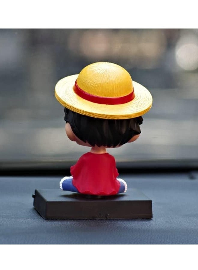 Anime One Piece Luffy Bobblehead with Base for Car Dashboard Decoration, Premium Polyresin Statues, Bobblehead Phone Bracket for Desktop Decorations/Collectibles, Gifts for Fans, Friends  - Image 4