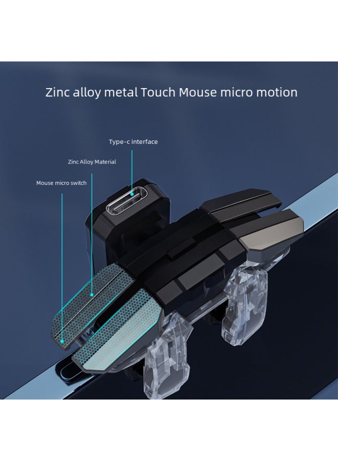 عصا تحكم رقمية لألعاب الكمبيوتر لوحدة تحكم ألعاب الكمبيوتر-لون المنتج: 【JS65】 زر ستة أصابع-أسود - Image 4