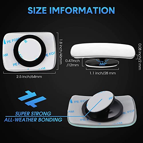 Sarte 3R Original Blind Spot Mirror, HD Glass Convex Lens Frameless Adjustable 360 Degree Wide Angle for All Car (2 PCS, Rectangle) - Image 5