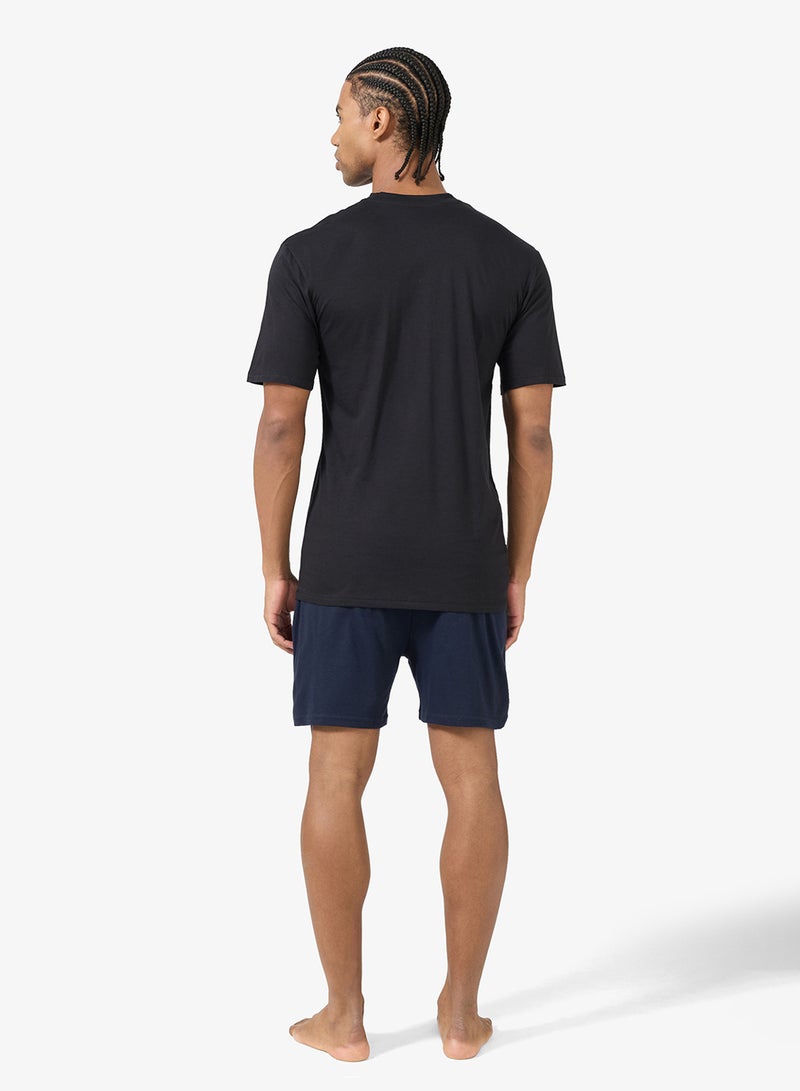 Seventy Five Printed Short Sleeve T-Shirt And Shorts Set - Image 2