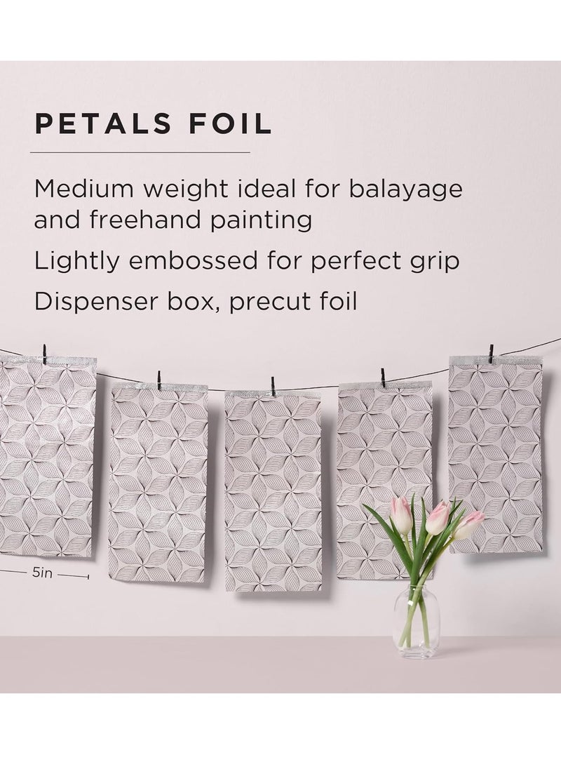 Fromm Fromm Color Studio Medium Weight Pop Up Hair Foil in Pink Petals Pattern, 5" x 11" Embossed Aluminum Foil Sheets, Hair Foils for Highlighting and Coloring - 500 Foil Sheet  - Image 3