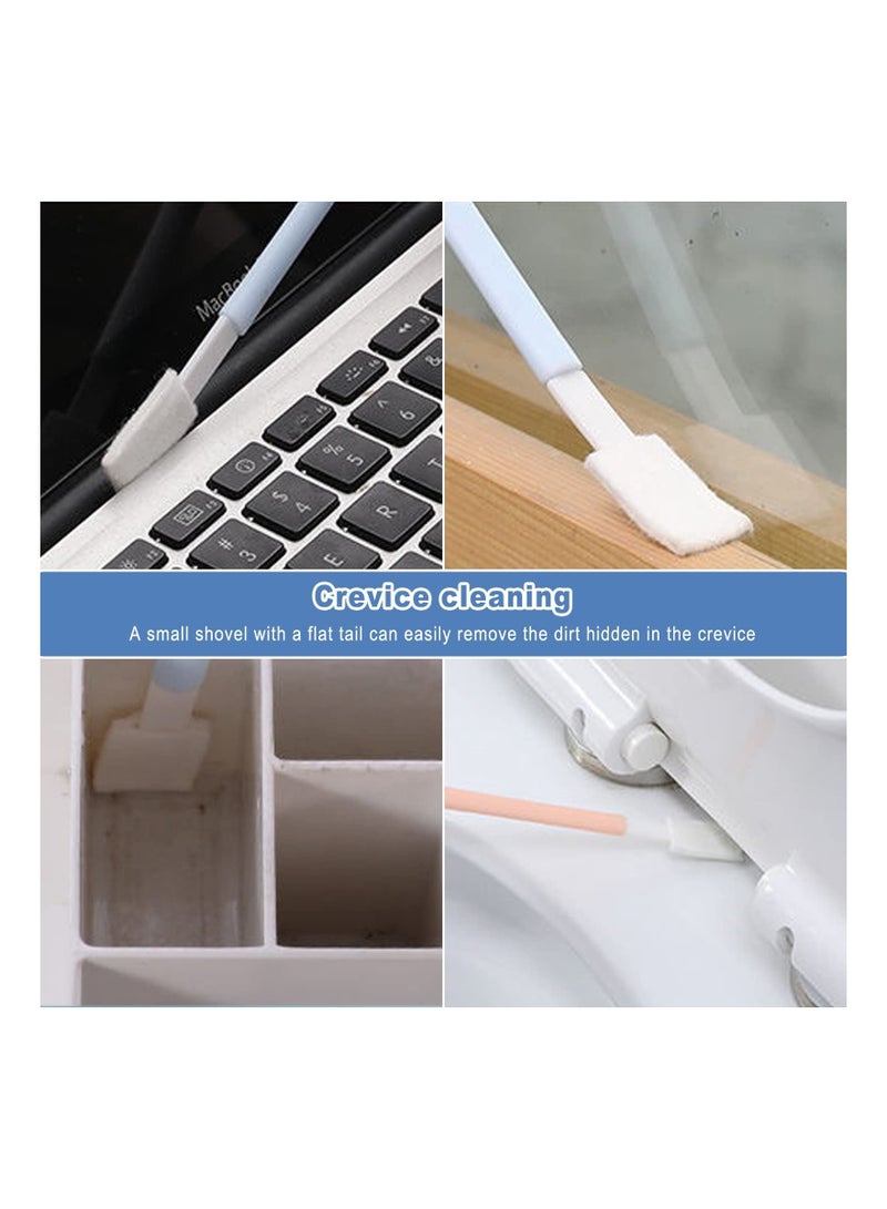 SYOSI Disposable Crevice Cleaning Brush, Crevice Hole Brush Skinny Gap Cleaner Scrub for Toilet Corner, Window Groove, Door Track, Keyboard 2 Handles and 100 Brush Heads - Image 3