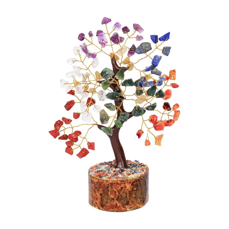 YATSKIA Seven Chakra Tree  Crystal Tree of Life  House Warming Gifts New Home  Chakra Stones  Gemstones and Crystals  Crystal Decor  Chakra Decor  Crystal Gifts for Women  Gemstone Tree