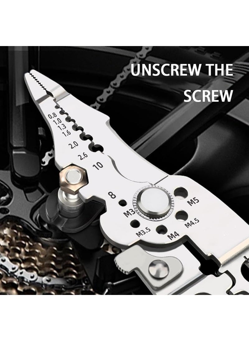 PAHALUXE PAHALUXE Multifunctional cable stripper crimper cable cutting pliers adjustable automatic wire stripper tool stainless steel multifunctional cable cutting stripper crimping tool 1PCS  - Image 5
