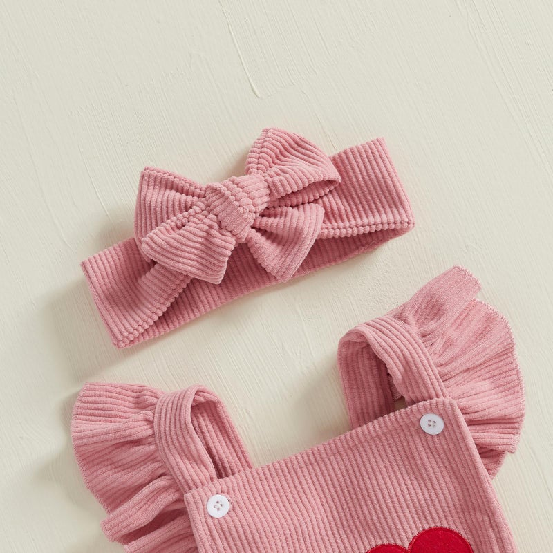 Yingisfitm My First Valentines Day Baby Girl Outfit Newborn Love Heart Bubble Romper Infant Jumpsuit Cute Baby Girl Clothes (Pink-Love  12-18 Months) - Image 4