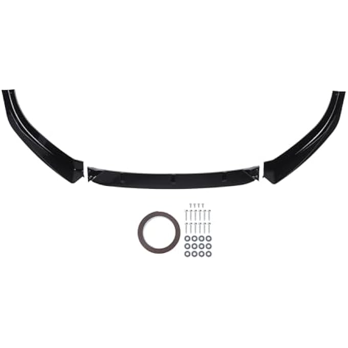 Jiawu Front Bumper Lip Chin Spoiler for A 3/S 3 8V S-Line 2017 to 2020, 3Pcs Car Front Bumper Lip Splitter, Front Bumper Lip Spoiler Guard, Front Lip Spoiler Wing Replacement - Image 1