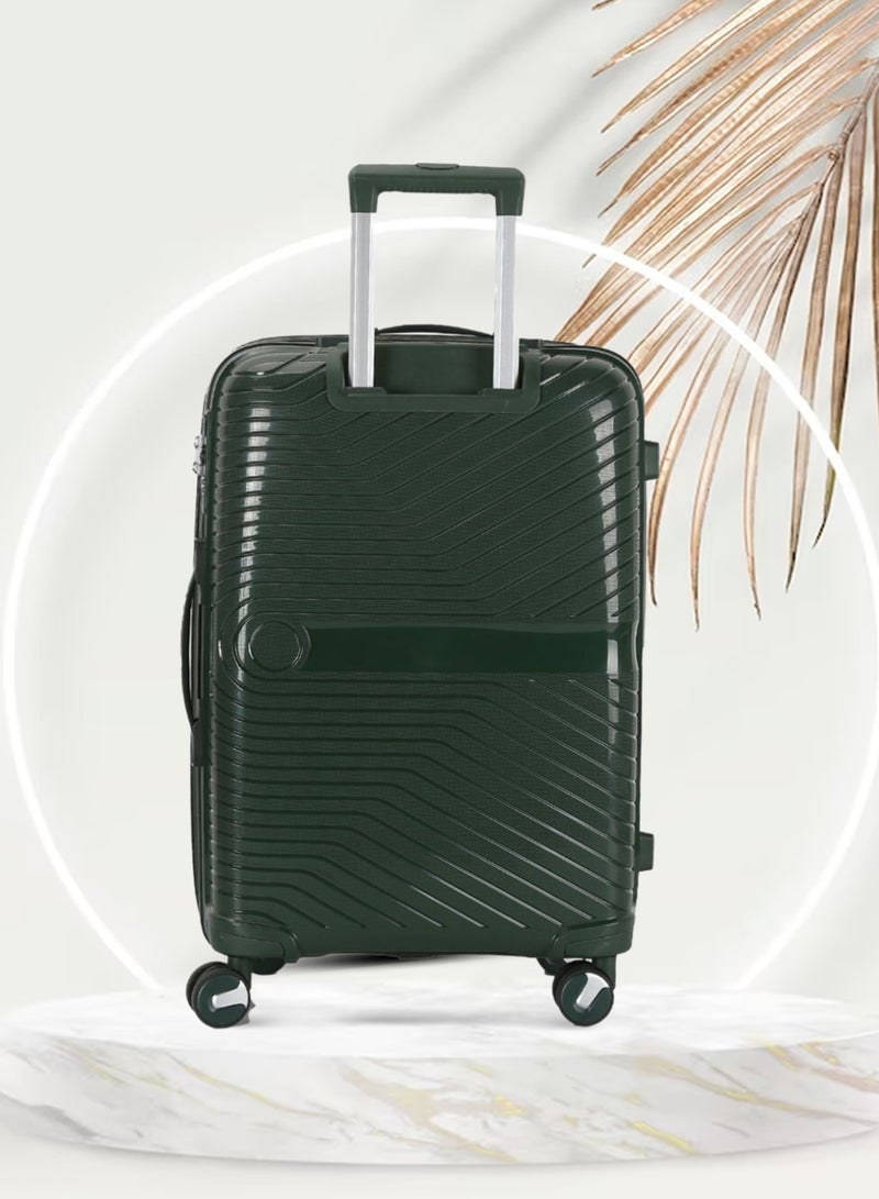 VIPTOUR Trolley Luggage 3 Pieces Set PP Hard Side Bag 360 Degree Spinner Wheels Trolley Luggage Set with TSA Lock - Image 5