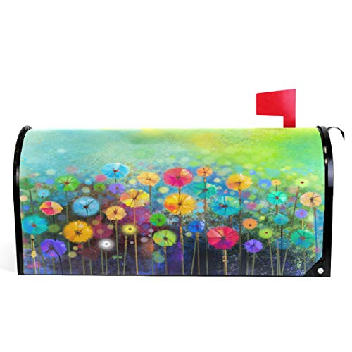 Wamika Wamika Seasonal Nature Spring Summer Autumn Winter Flowers Mailbox Covers Standard Size Abstract Floral Watercolor  - Image 1