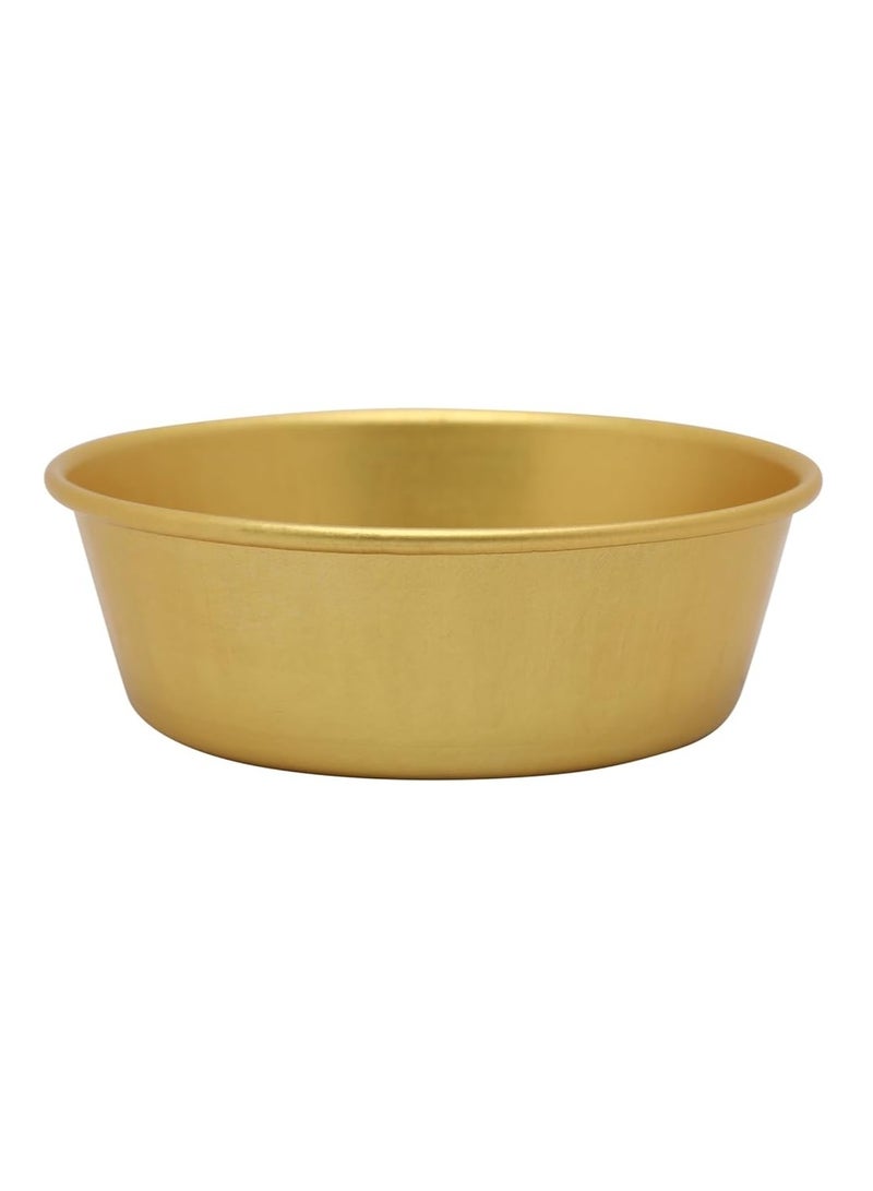 Bin Shihon Aluminum Cream Mold 2 Pcs Gold 10.5cm | Dessert & Cream Caramel Serving Bowl | Oven Safe for Pudding, Creme Brulee, Custard Cups - Image 2