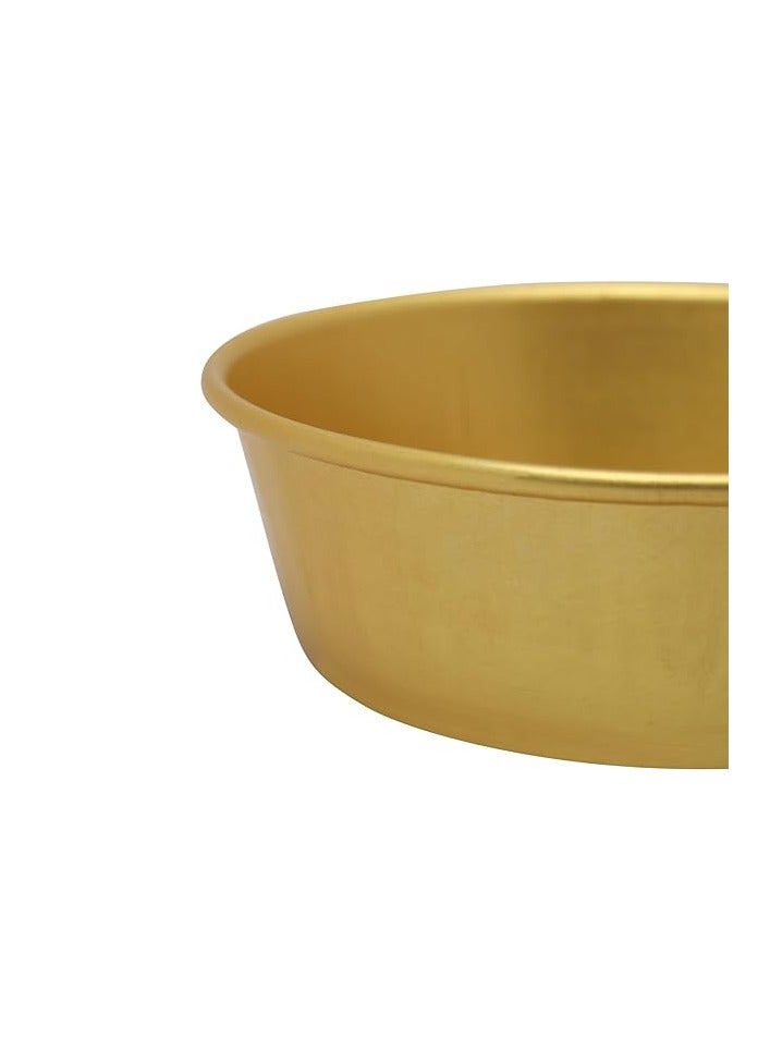 Bin Shihon Aluminum Cream Mold 2 Pcs Gold 10.5cm | Dessert & Cream Caramel Serving Bowl | Oven Safe for Pudding, Creme Brulee, Custard Cups - Image 4