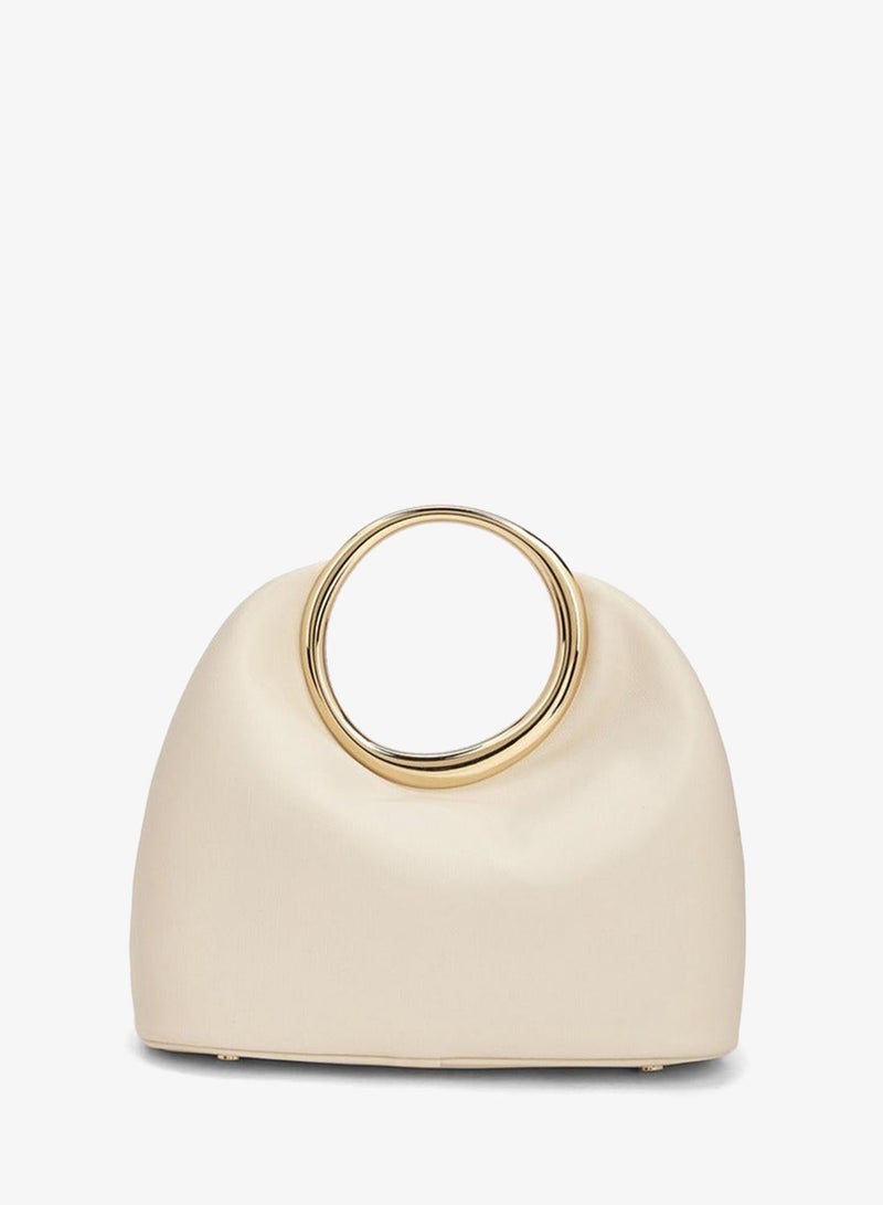 Celeste Solid Shoulder Bag With Chain Handle - Image 4