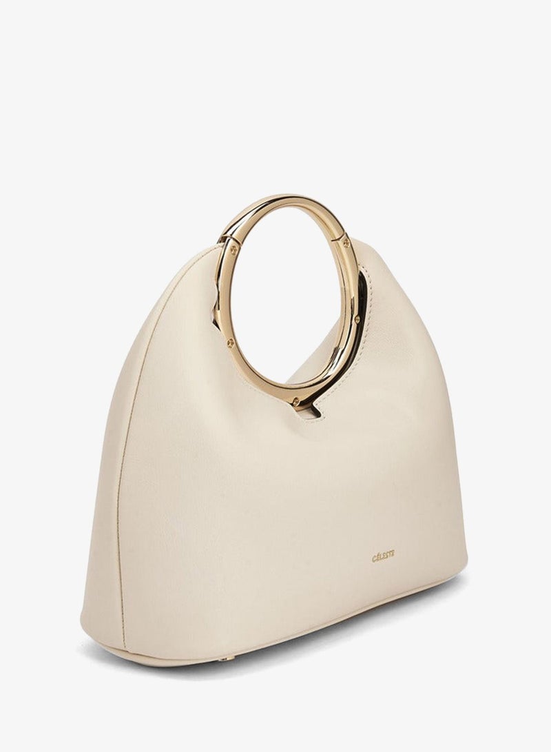 Celeste Solid Shoulder Bag With Chain Handle - Image 2
