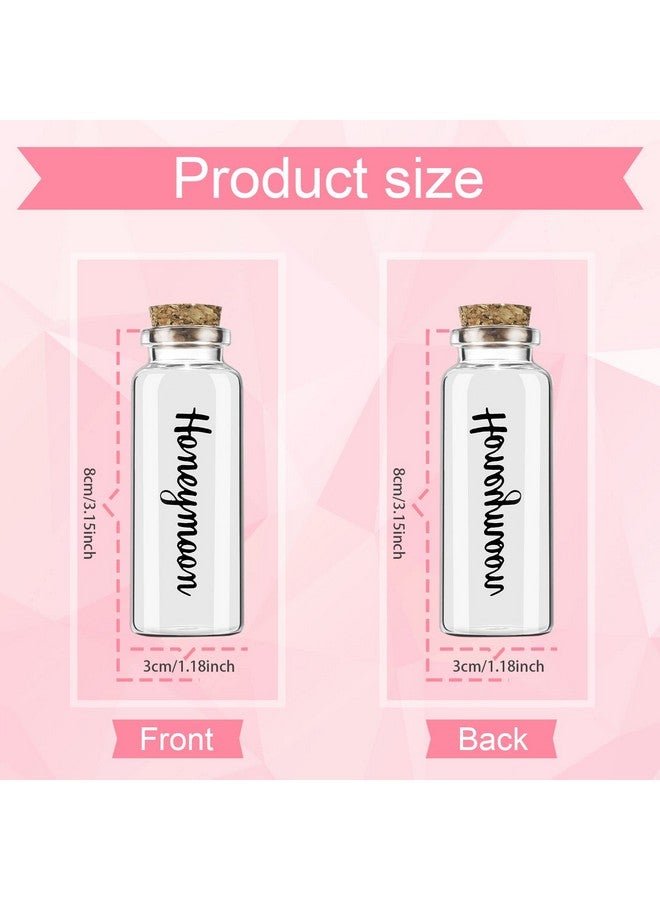 Geiserailie 2 Pieces Mr and Mrs Luggage Tags Bridal Luggage Tags Wedding Luggage Tag with Honeymoon Sand Keepsake Jar Glass Bottle with Cork for Honeymoon Gifts Bridal Shower (Sweet Patterns)  - Image 2
