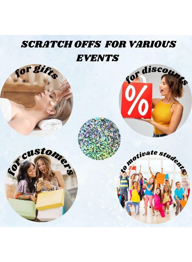My Scratch Offs 500 Roll Glitter Holographic Silver Round Scratch Off Sticker Labels 1 Inch For Diy Gender Reveal Baby Shower Games & Bridal Party Favors  - Image 5