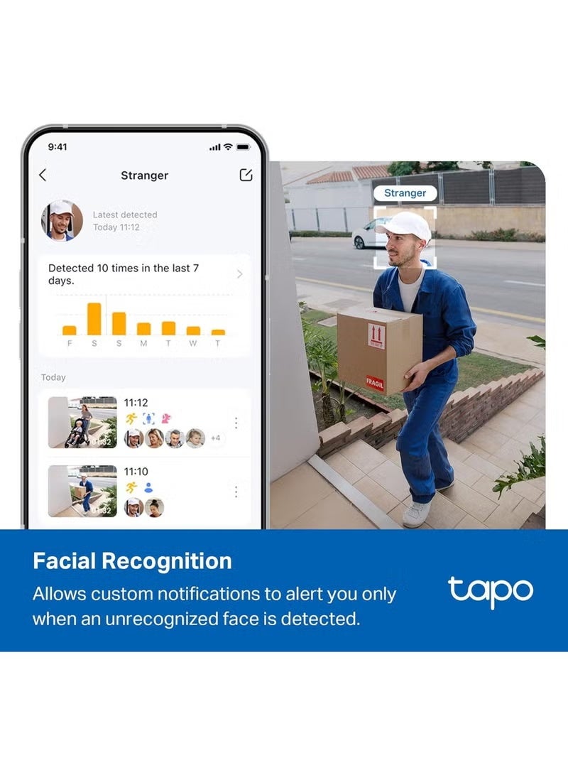 Tp-link Tl Tapo 4K 8MP Wired Pan/Tilt Outdoor Security Camera, Free Person/Vehicle Detect & 360° Motion Track, Color Night, Local AI, SD/Cloud Storage, Works w/Alexa & Google Home, 2.4 GHz WiFi C560WS - Image 4