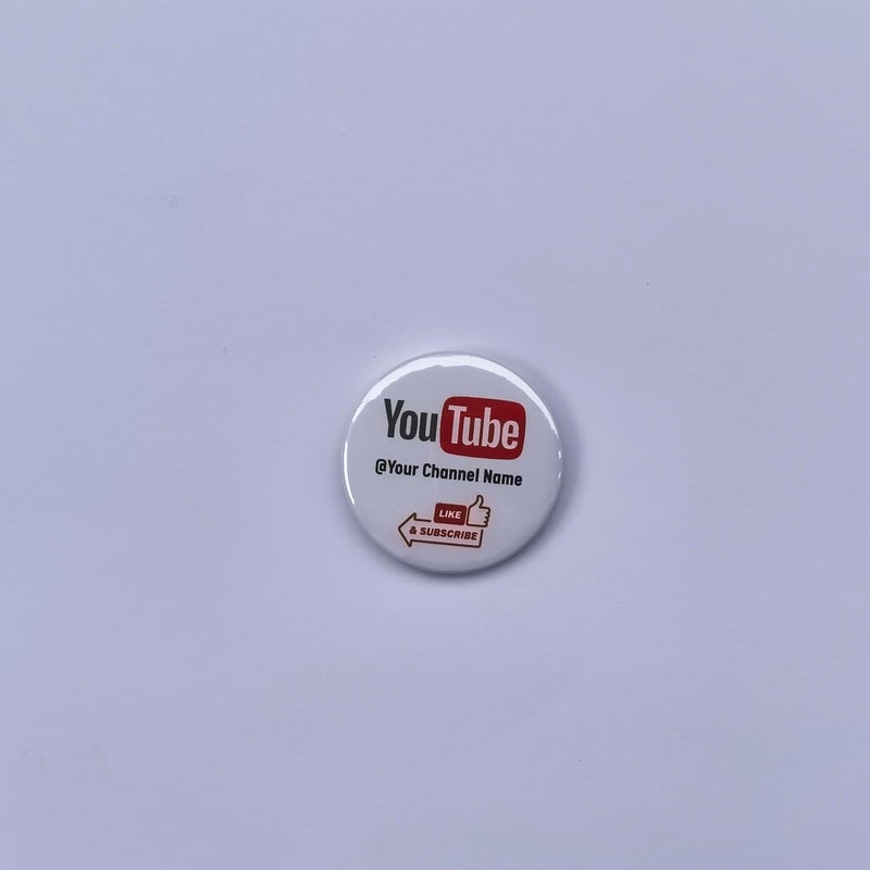 Custom YouTube Channel Badge, Personalized Text and Font & Colour - Image 2