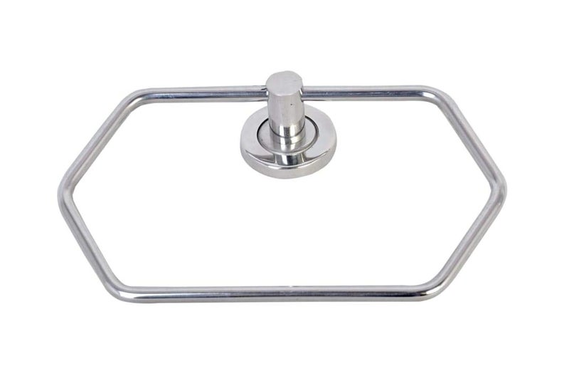 GARBNOIRE Stainless Steel Hex Oval Towel Ring/Napkin Ring - Bathroom Towel Holder | Towel Hanger - Towel Stand - Bathroom Accessories with Chrome Finish - Image 1