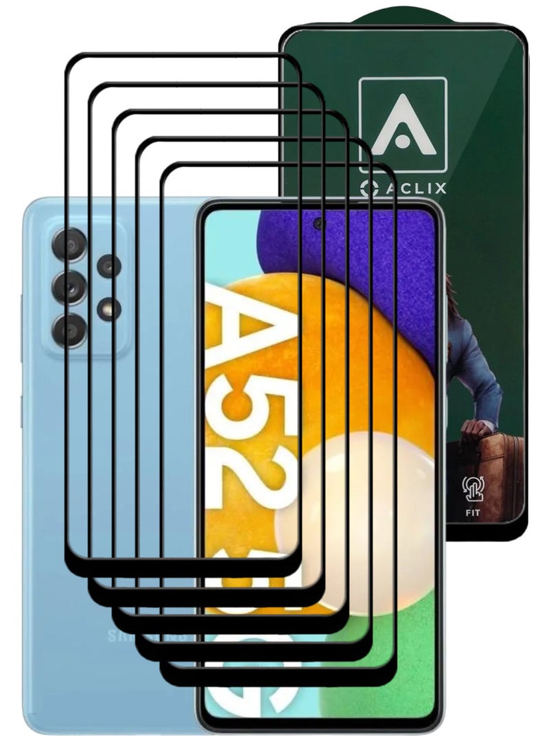 ACLIX 5 Pieces Antistatic ESD Dustproof Premium Quality High Definition Tempered Glass Screen Protector Designed For Samsung Galaxy A52 5G - Image 1