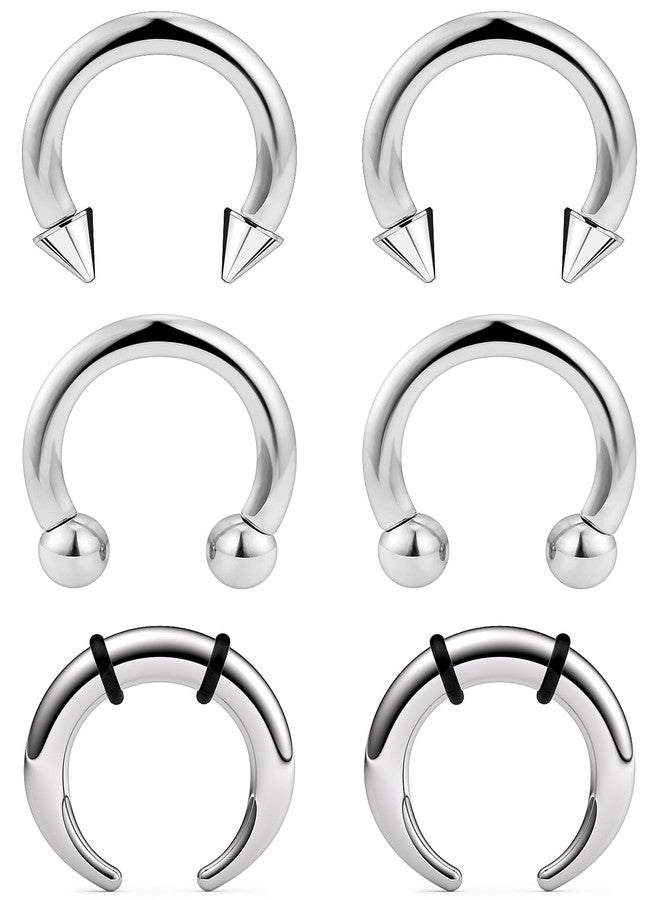 Cisyozi 12G Septum Rings Piercing Jewelry Ear Gauges Earrings Hoops Stretcher kit 12 Gauge Surgical Stainless Steel Septum Nose Pincher Taper Stretcher Tunnel Plug Stretch Piercing Jewelry Women Men - Image 1