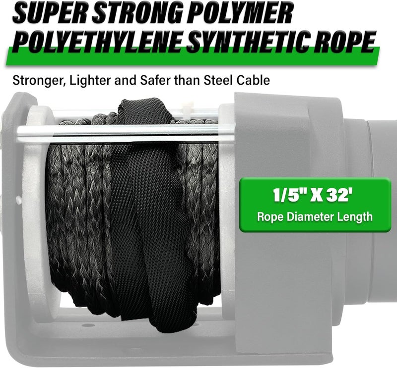 TYT 3000 lb ATV Winch with Wireless Remote and Wired Switch - Image 4