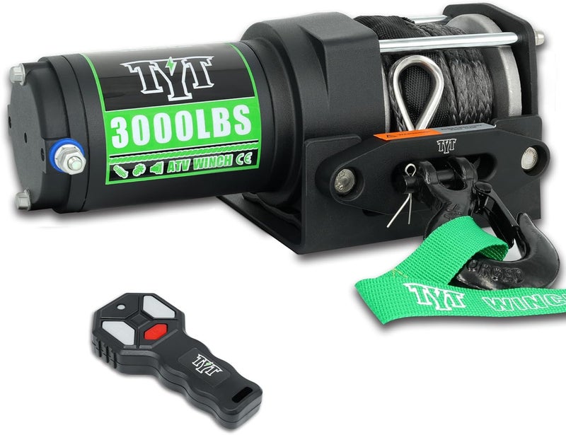 TYT 3000 lb ATV Winch with Wireless Remote and Wired Switch - Image 1