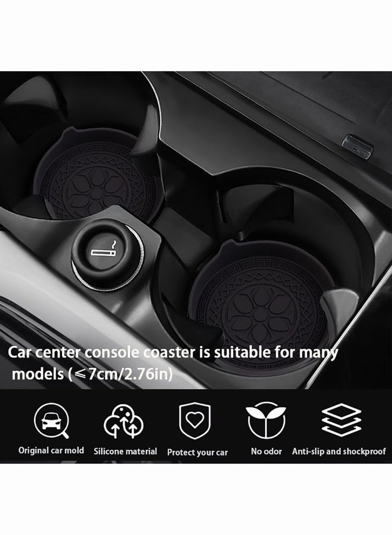 كأسان للسيارات، مقاوم للماء لأغراض عامة، مقاوم للانزلاق، مقاوم للانسكابات، وملحقات داخلية مدمجة داخل السيارة، وأرفف السيارات في أكواب القهوة - Image 1