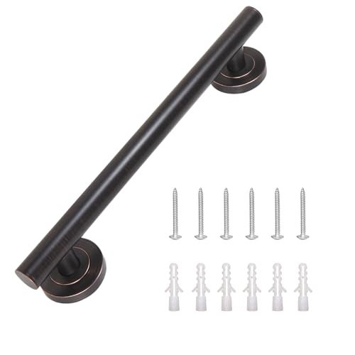 Lava Odoro Shower Grab Bar Modern Stainless Steel Handicap Grab Bar for Bathtubs and Showers Shower Safety Bar for Seniors Disabled ADACompliant Oil Rubbed Bronze 24 Inch - Image 3