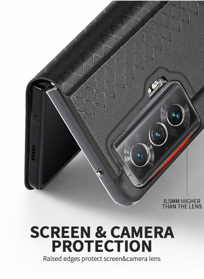 GROIC Leather Case for Honor Magic VS, Flip Phone Case with Magnetic Kickstand Shockproof Protection Phone Cover,Card Inserted Phone Case for Honor Magic VS 7.9 Inch  - Image 4
