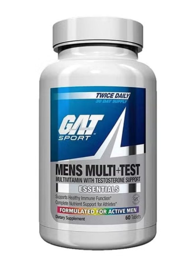 GAT SPORT Mens Multi + Test, 60 Tablets, 30 Servings 
