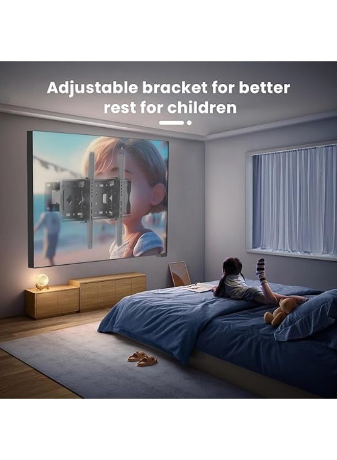 حامل تلفزيون جداري عالمي - قوي جداً (حتى 60 كجم) | يناسب شاشات 41-104 بوصة | دوران 120 درجة وتعديل متعدد الزوايا | يأتي مع ميزان تسوية - Image 3