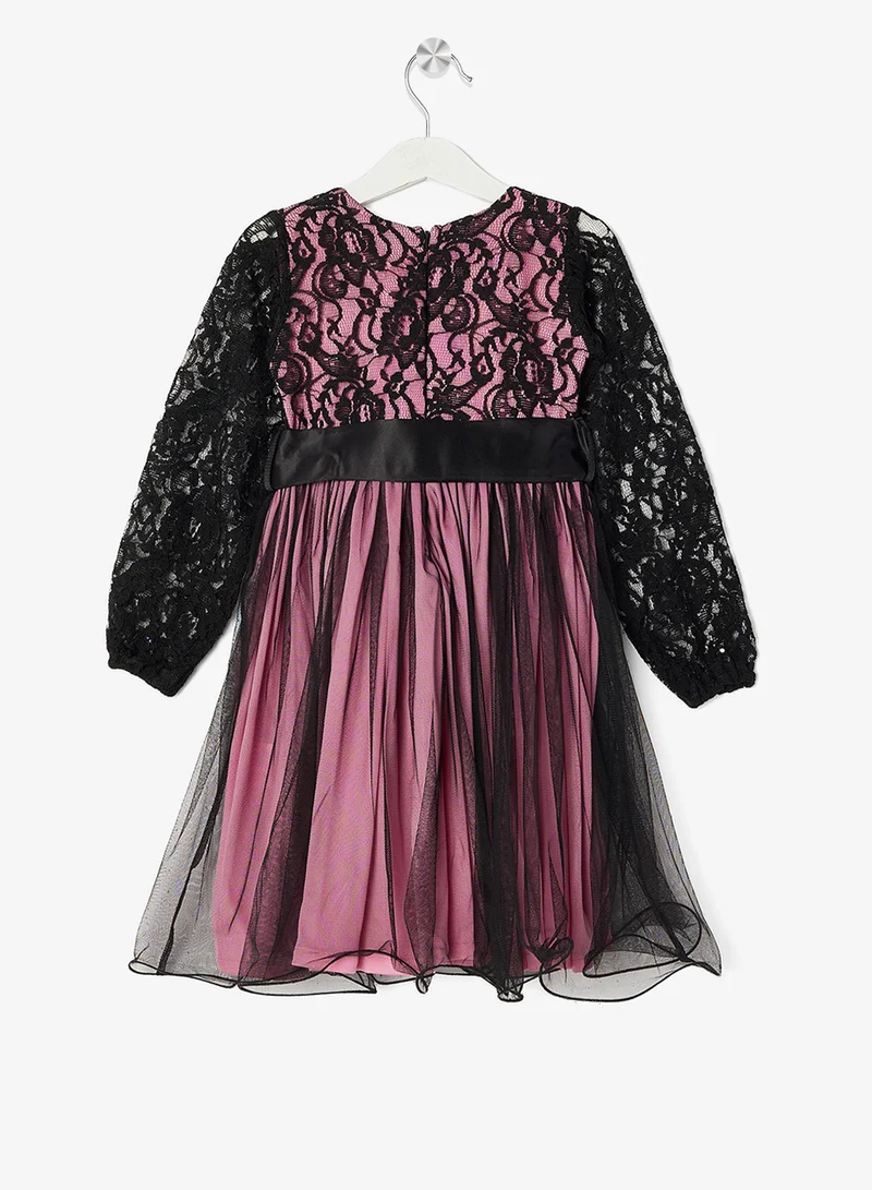 Little Golden Apple Little Full Sleeve Top Dress