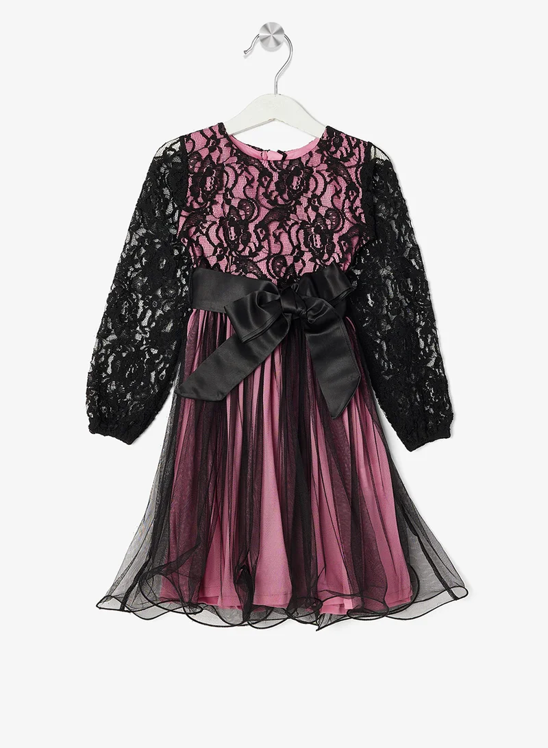 Little Golden Apple Little Full Sleeve Top Dress