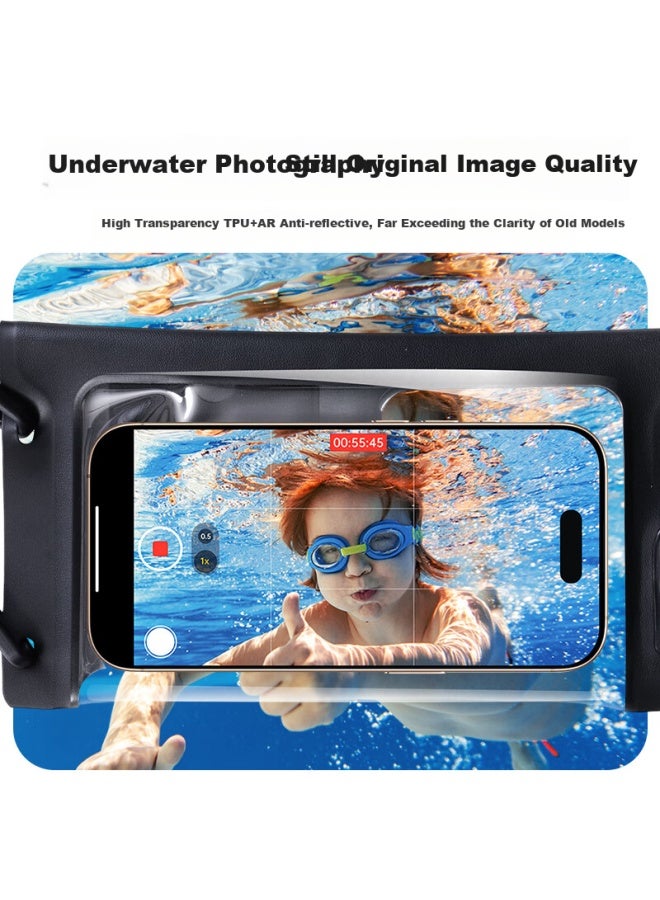 Stiger Waterproof Phone Case With Touch Screen, Dive In Hot Springs, High Definition Photography, Delivery Rider Special Rainproof Shoulder Bag With Extra Large Capacity Protection Shell And Patent Va - Image 5