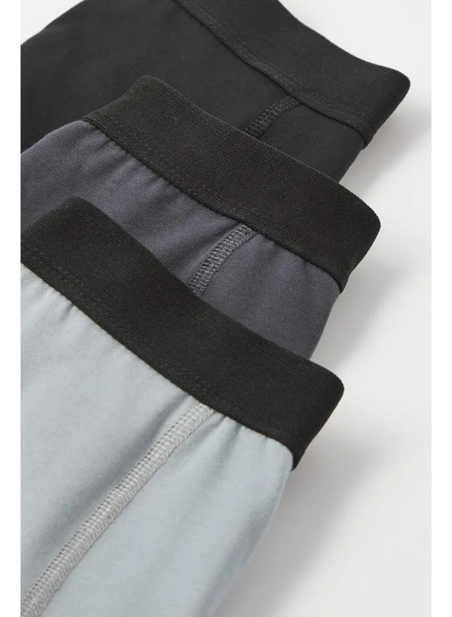 JUNE June Men 3-Pack Boxer Dark Grey - Black