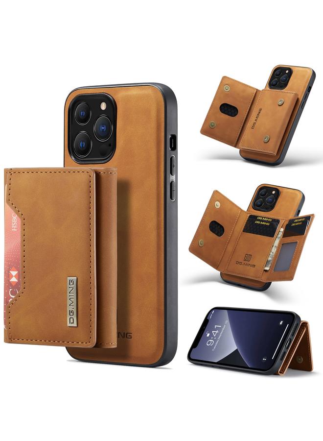 Case For iPhone 13 Pro Max M2 Series 3-Fold Card Bag Shockproof Case with Wallet & Holder Function