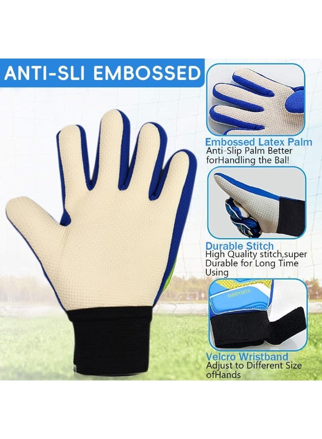 me Football Goalkeeper Gloves For Children, Youth And Field Players, Boys And Girls, Goalkeeper Training Gloves For Ages 7 To 14, Latex Palm Area With Improved Anti-Slip Design - Image 3