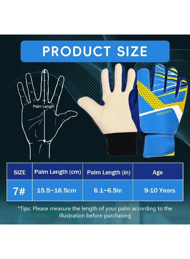 me Football Goalkeeper Gloves For Children, Youth And Field Players, Boys And Girls, Goalkeeper Training Gloves For Ages 7 To 14, Latex Palm Area With Improved Anti-Slip Design - Image 4