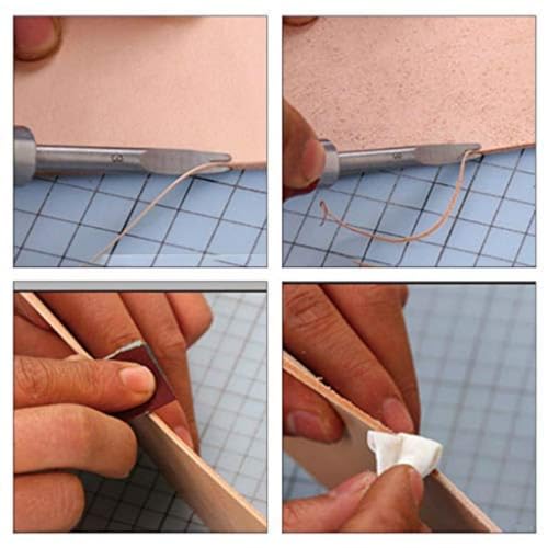 citian 7pcs Pro Adjustable Leather Stitching Groover, Leather Edge Bevelers, DIY Leathercraft Working Tools, Sew Crease Leather Carving Cutting Edging Tools, Leather Grooving Tool - Image 4
