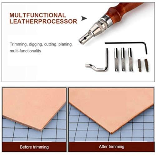 citian 7pcs Pro Adjustable Leather Stitching Groover, Leather Edge Bevelers, DIY Leathercraft Working Tools, Sew Crease Leather Carving Cutting Edging Tools, Leather Grooving Tool - Image 3