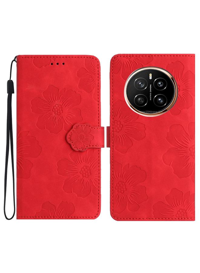 اس-توب جراب هاتف جلدي بنقشة زهور لهاتف Honor Magic7 - Image 1